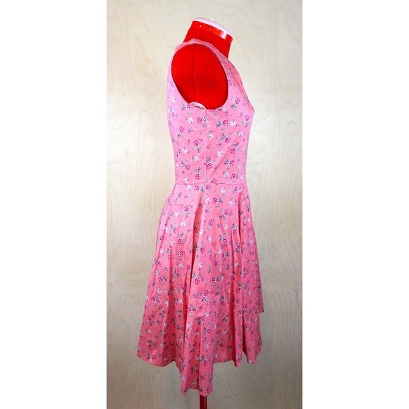 NWT Closet London Pink Floral Skater Dress - Picture 2 of 8
